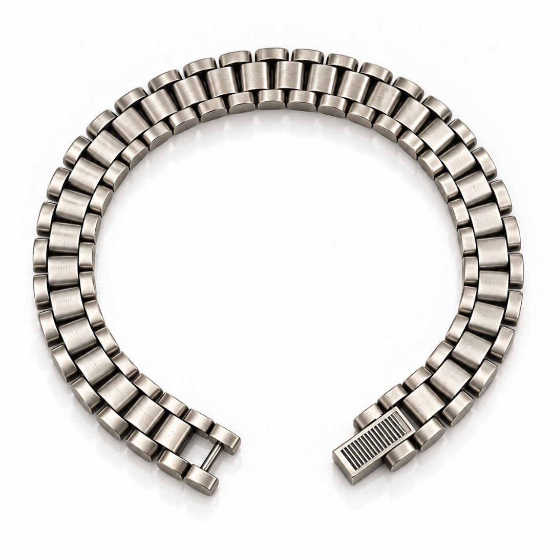 Rectangular Panel Sterling Silver Bracelet