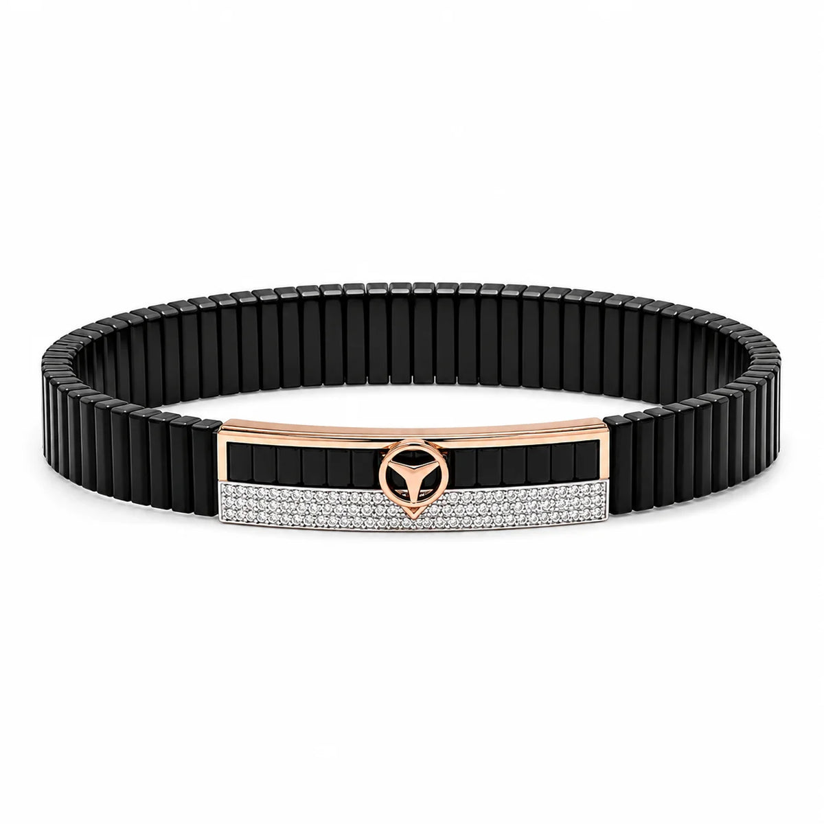 Royal Rolex Rose Gold Sterling Silver Bracelet