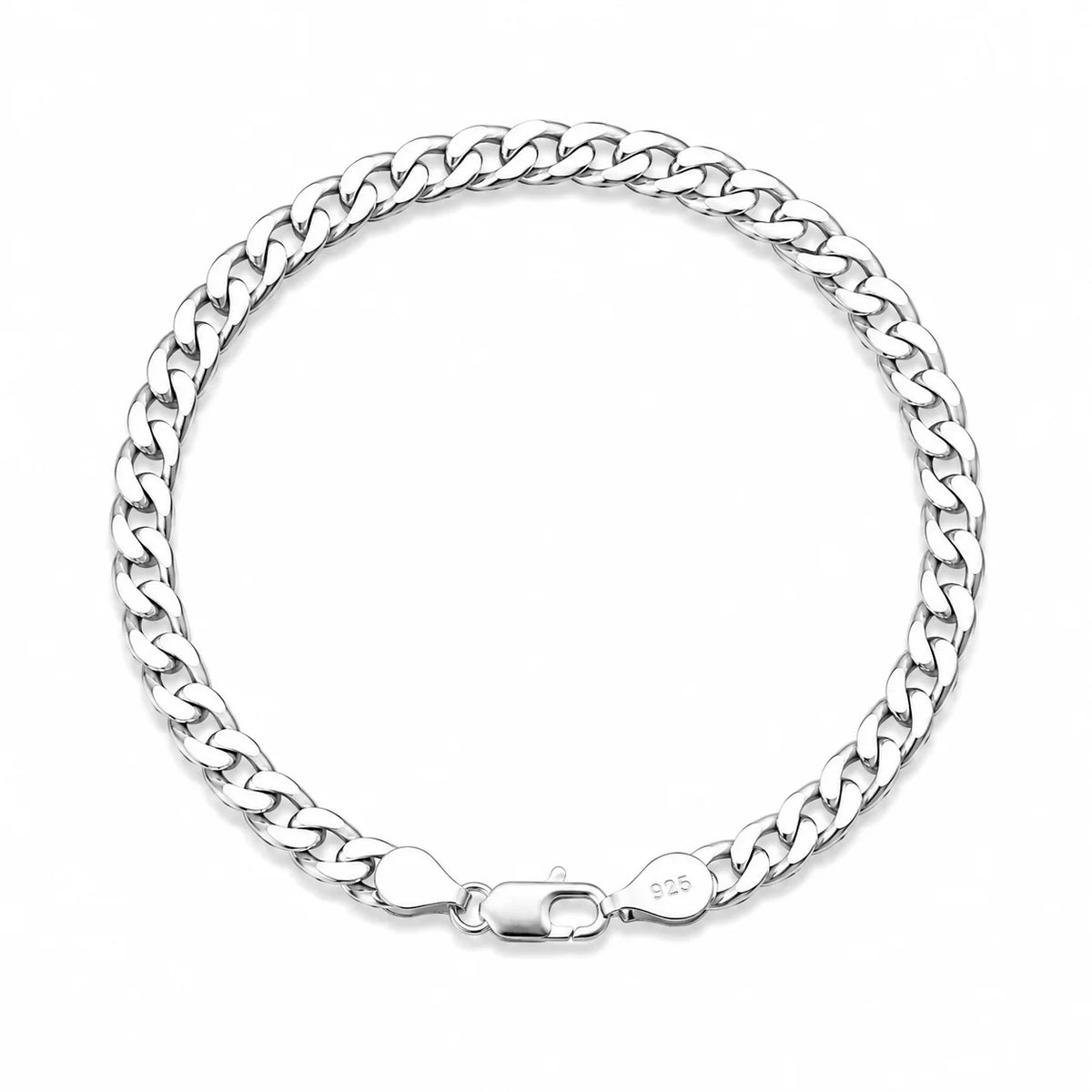 Curb Link Sterling Silver Bracelet