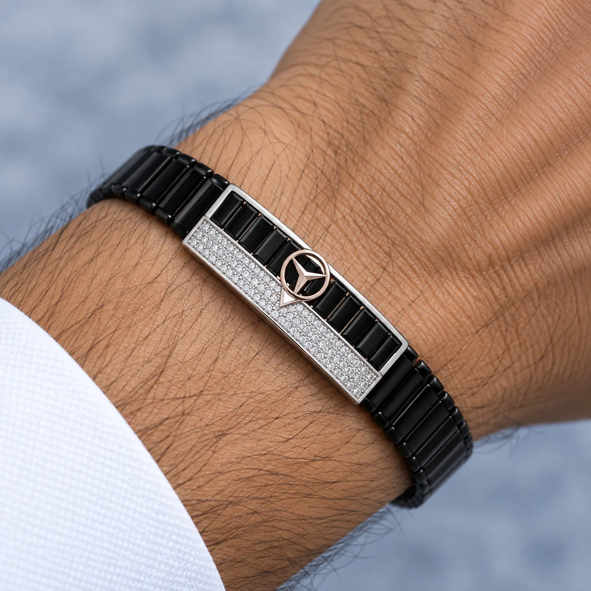 NOIR Stretch Sterling Silver Bracelet