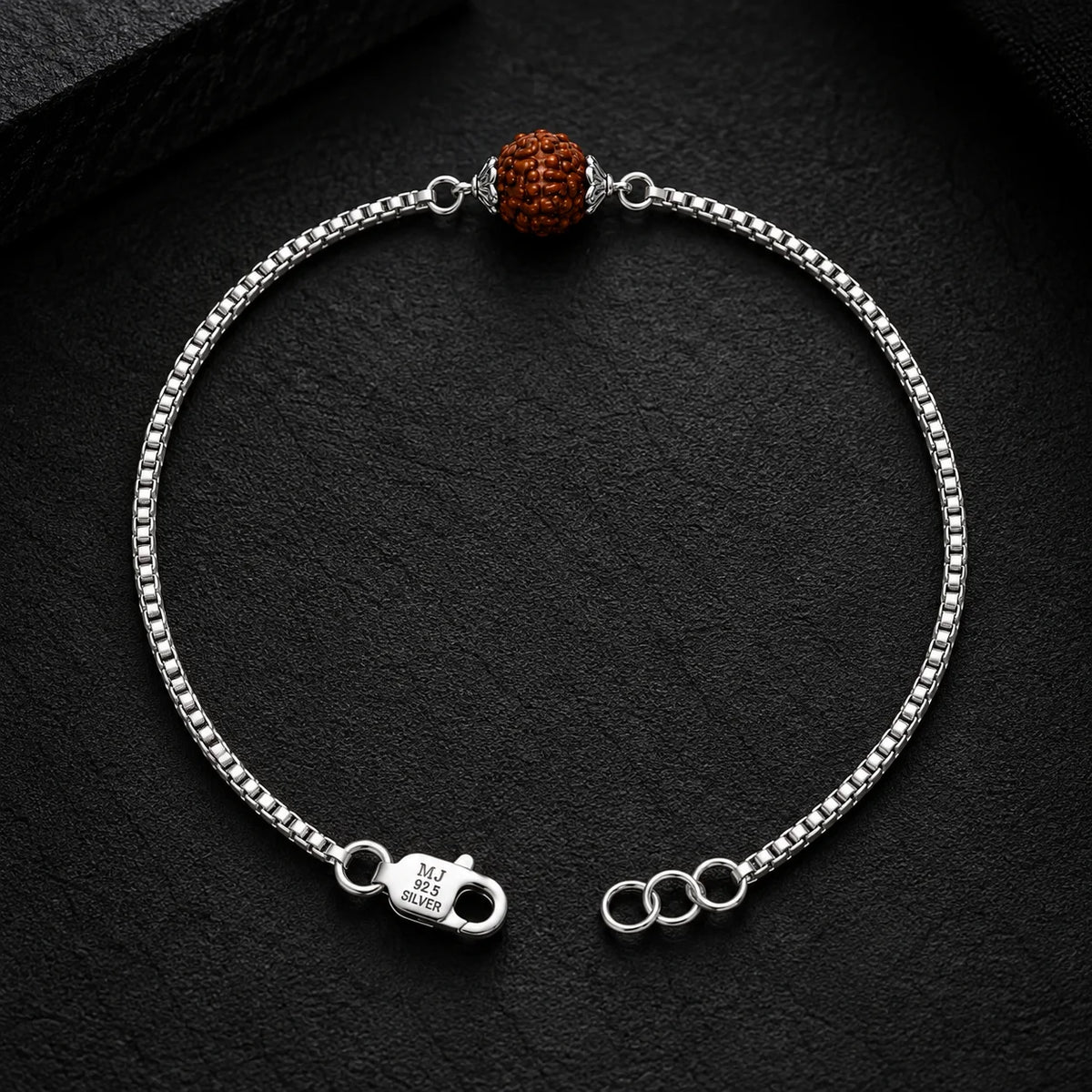 Rudraksha Sterling Silver Bracelet