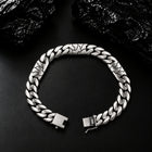 Branch Motif Curb Sterling Silver Bracelet