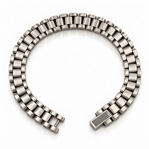Rectangular Panel Sterling Silver Bracelet