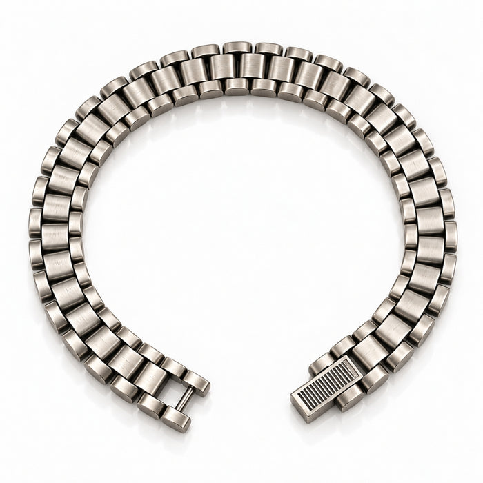 Rectangular Panel Sterling Silver Bracelet