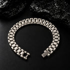 Rectangular Panel Sterling Silver Bracelet