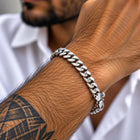 Sleek Cuban Curb Sterling Silver Bracelet