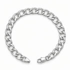 Sculpted Curb Link Sterling Silver Bracelet
