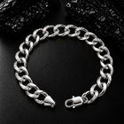 Sculpted Curb Link Sterling Silver Bracelet