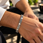 Greek Key Link Sterling Silver Bracelet