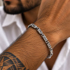 Forge Geometric Link 925 Sterling Silver Bracelet