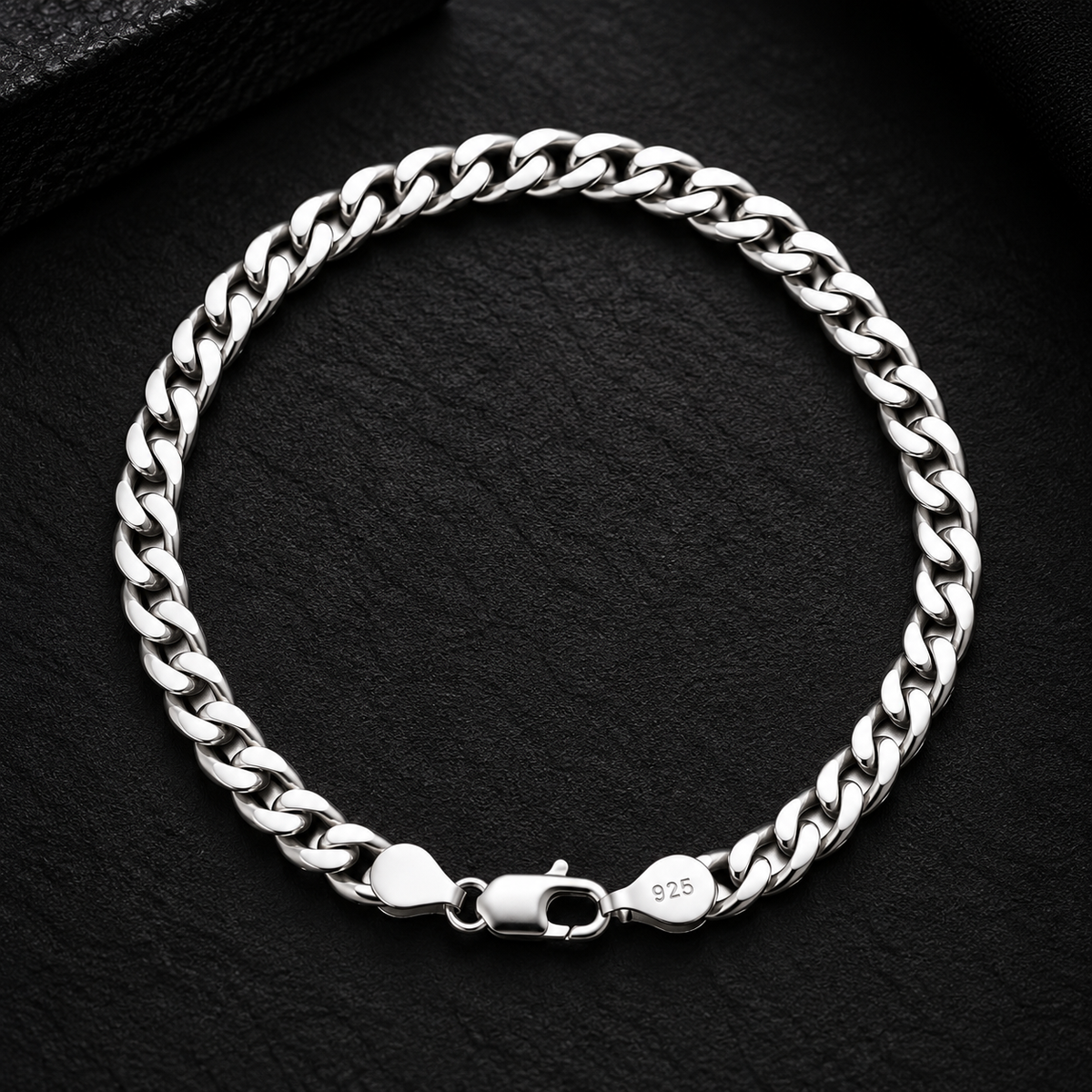 Curb Link Sterling Silver Bracelet
