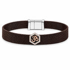 Divine Om Mesh Sterling Silver Bracelet