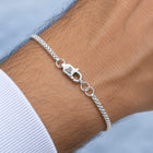 92.5 Sterling Silver Box Chain Bracelet