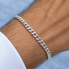 Curb Link Sterling Silver Bracelet