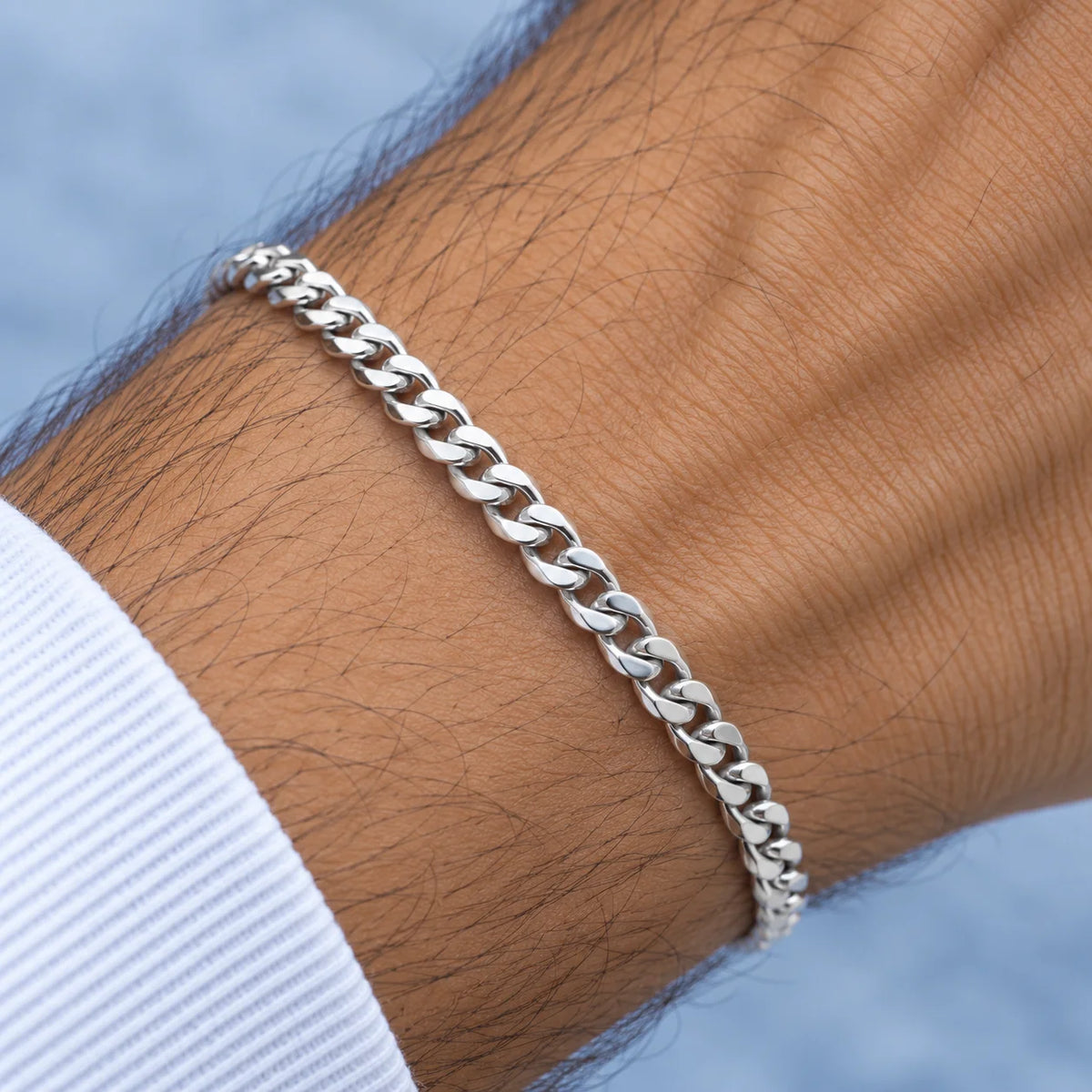 Curb Link Sterling Silver Bracelet