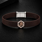 Divine Om Mesh Sterling Silver Bracelet